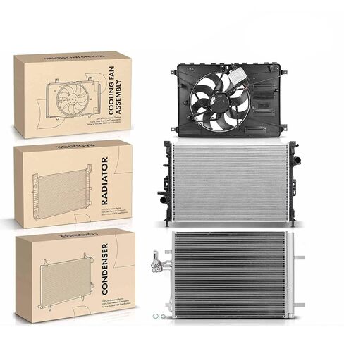 Replacement Parts for Radiator&AC Condenser&Cooling Fan Kit for Land Rover LR2 2008-2014 3.2L 2.0L Mod-A58PP-96450 in Saudi Arabia