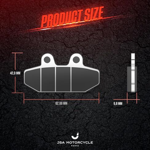 JSA Brakes 710 HH Front or Rear Brake Pads for Harley Davidson Softail Deluxe, Heritage, Classic, Breakout, Road King, Low Rider – Resin-Based Compound with Copper Backing – FA710 in Kuwait