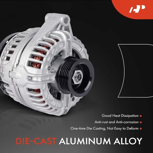 A-Premium Alternator Compatible with Chevrolet Malibu 2003, Impala 2004-2005, Monte Carlo 2004-2005 & Buick Century & Oldsmobile Alero & Pontiac Grand Am, 3.1L 3.4L, 12V 105A 6-Groove Pulley Clockwise in Saudi Arabia