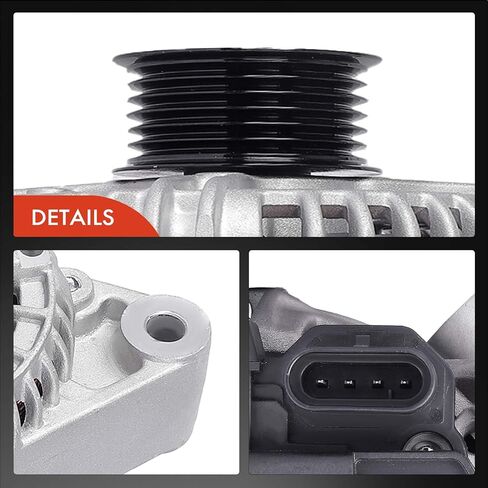 A-Premium Alternator Compatible with Chevrolet Malibu 2003, Impala 2004-2005, Monte Carlo 2004-2005 & Buick Century & Oldsmobile Alero & Pontiac Grand Am, 3.1L 3.4L, 12V 105A 6-Groove Pulley Clockwise in Saudi Arabia