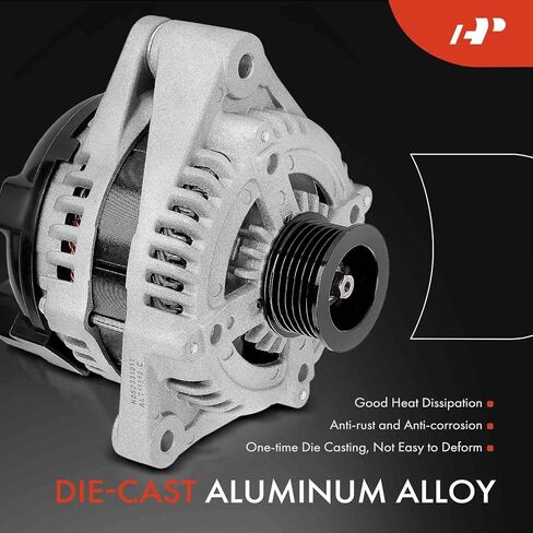A-Premium Alternator Compatible with Jaguar XF 2009 4.2L, 12V 130A 6-Groove Pulley Clockwise, Replace# 104210-5050, 8X23-10300-BA in Saudi Arabia