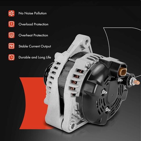 A-Premium Alternator Compatible with Jaguar XF 2009 4.2L, 12V 130A 6-Groove Pulley Clockwise, Replace# 104210-5050, 8X23-10300-BA in Saudi Arabia
