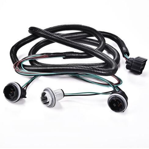 Tail Light Wiring Harness Assembly Rear Light Right Passenger Side Fit Chevy Silverado 1500 2500 3500HD 2007-2014 and GMC Sierra 3500HD 2007-2014 Black in Saudi Arabia