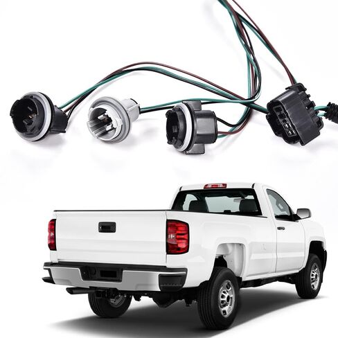Tail Light Wiring Harness Assembly Rear Light Right Passenger Side Fit Chevy Silverado 1500 2500 3500HD 2007-2014 and GMC Sierra 3500HD 2007-2014 Black in Saudi Arabia