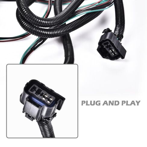 Tail Light Wiring Harness Assembly Rear Light Right Passenger Side Fit Chevy Silverado 1500 2500 3500HD 2007-2014 and GMC Sierra 3500HD 2007-2014 Black in Saudi Arabia