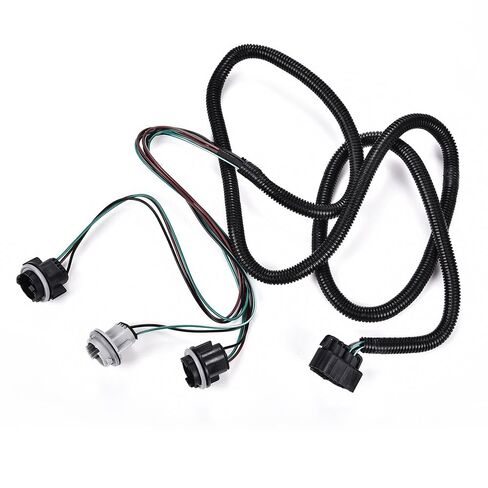 Tail Light Wiring Harness Assembly Rear Light Right Passenger Side Fit Chevy Silverado 1500 2500 3500HD 2007-2014 and GMC Sierra 3500HD 2007-2014 Black in Saudi Arabia
