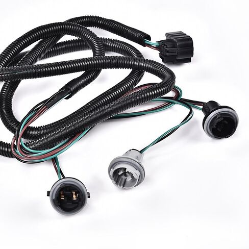Tail Light Wiring Harness Assembly Rear Light Right Passenger Side Fit Chevy Silverado 1500 2500 3500HD 2007-2014 and GMC Sierra 3500HD 2007-2014 Black in Saudi Arabia