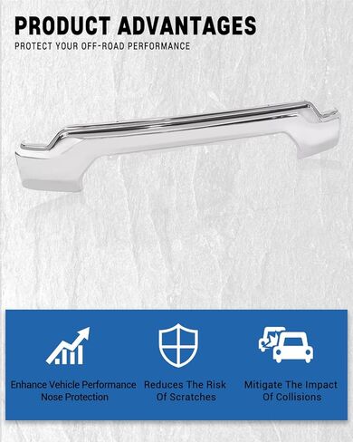KPJTATUO Chrome Front Bumper Face Bar Compatible with 2019-2023 Sierra Chrome Iron Front Bumper in Kuwait