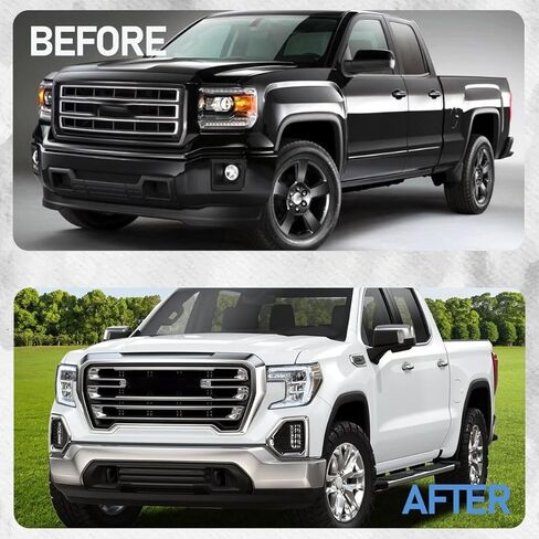 KPJTATUO Chrome Front Bumper Face Bar Compatible with 2019-2023 Sierra Chrome Iron Front Bumper in Kuwait