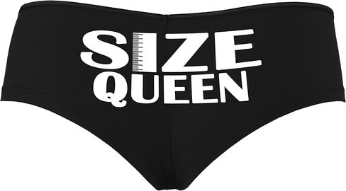 Knaughty Knickers Size Queen Love Big Cock Vixen Hotwife Big Bull Cuck Hubby Black Boyshort Panties With Adult Design in Kuwait