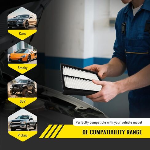 Engine Air Filter Replacement CA8039 for 1996-2004 Ford Mustang, 1997-2014 Ford E-250,E-150, E-350, E-450, F-150/250/50/450/53, Excursion, Econoline, Lincoln Blackwood, Continental, Navigator in Kuwait