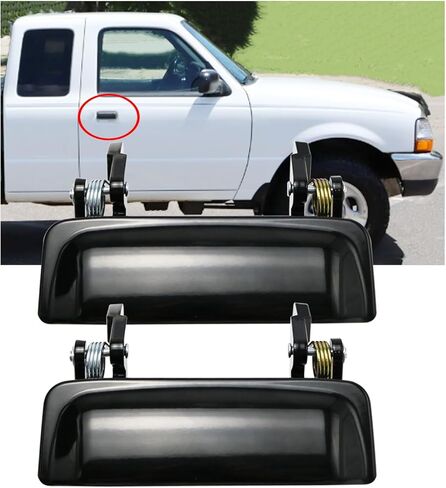 2 قطعة 2L5Z1022404BAA FO1310134 مقبض الباب الخارجي المعدني بالكامل متوافق مع 1998-2011 Ford Ranger 2001-2010 Mazda B2300 B3000 B4000 كل جزء من هذه المقابض مصنوع من المعدن in Kuwait