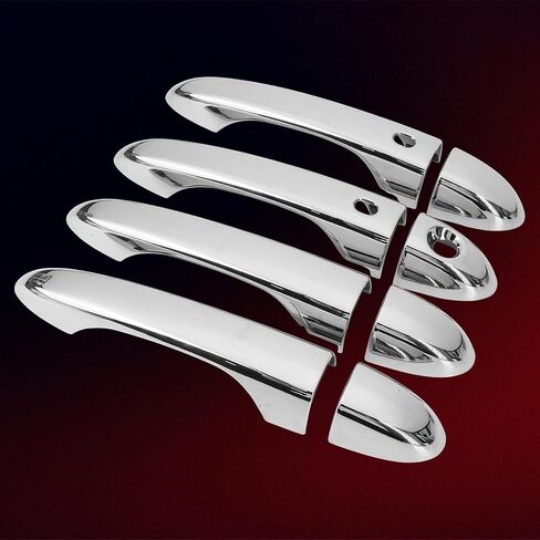 Fiat 500X Door Handle Cap & Exterior Cover – Compatible Side Cover Trim, Bezel, Chrome SUV Accessories, ABS Outer Protective Decoration, Used for Exterior Decoration 2016-2023 in Kuwait