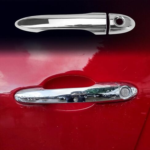 Fiat 500X Door Handle Cap & Exterior Cover – Compatible Side Cover Trim, Bezel, Chrome SUV Accessories, ABS Outer Protective Decoration, Used for Exterior Decoration 2016-2023 in Kuwait