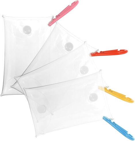 Cartoon Doll Clear Pvc Mini Wallet 4Pcs Set Small Coin Purses with Button Closure for Women Lipstick Key Organizer Travel and Outdoor Activities in Kuwait