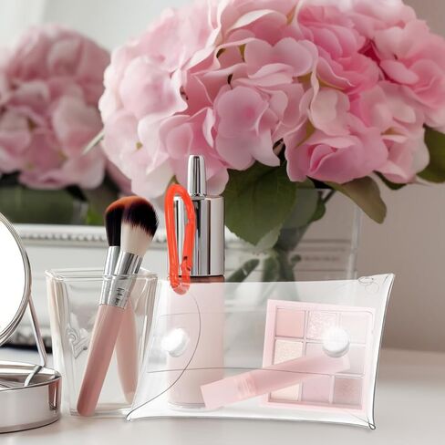 Cartoon Doll Clear Pvc Mini Wallet 4Pcs Set Small Coin Purses with Button Closure for Women Lipstick Key Organizer Travel and Outdoor Activities in Kuwait