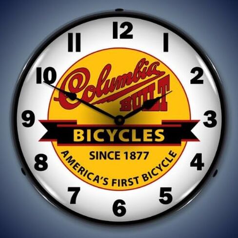 New Columbia Bikes Retro Vintage Style Advertising LED Lighted Clock - Ships Free Next Business Day to Lower 48 States in Saudi Arabia