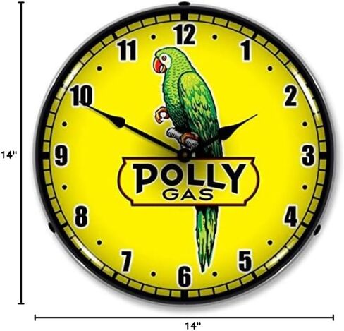 ساعة مضاءة LED للإعلان على الطراز القديم القديم من Polly Gas 2 - يتم الشحن مجانًا في يوم العمل التالي إلى أقل من 48 ولاية in Saudi Arabia