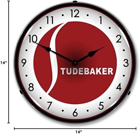 New Studebaker Retro Vintage Style Advertising L.E.D. Lighted Clock - Ships Free Next Business Day to Lower 48 States in Saudi Arabia