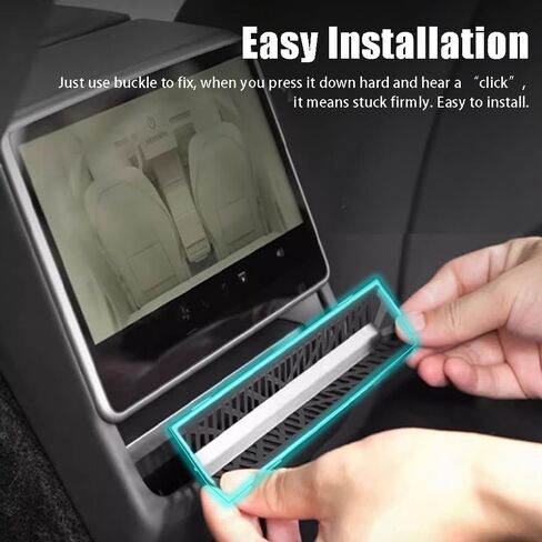 Air Vent Protective Cover Compatible with 2025 2026 Tesla Model Y Model 3 Accessories,Protection Rear Under Seat Air Condition Outlet Protector,Anti-Blockage Durable Vent Guard in Saudi Arabia