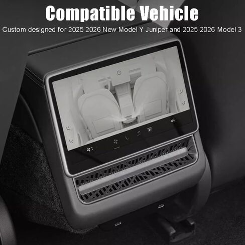 Air Vent Protective Cover Compatible with 2025 2026 Tesla Model Y Model 3 Accessories,Protection Rear Under Seat Air Condition Outlet Protector,Anti-Blockage Durable Vent Guard in Saudi Arabia