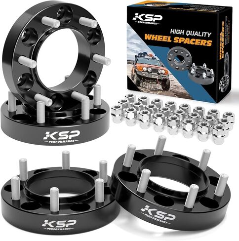 KSP 6X5.5 Tacoma Wheel Spacers, 1"(25mm) Aluminum Wheel Spacer Compatible with Toyota Tacoma 2002-2021, 6x139.7 Blue Spacer with Hub Lip for 4Runner FJ Cruiser Tundra (M12X1.5 Thread 106mm Hub Bore) in Saudi Arabia