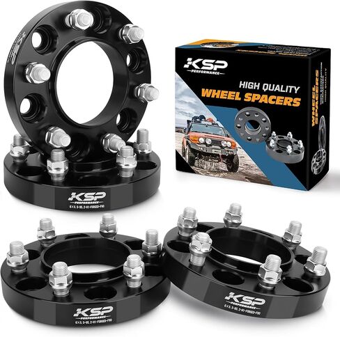 KSP 6X5.5 Tacoma Wheel Spacers, 1"(25mm) Aluminum Wheel Spacer Compatible with Toyota Tacoma 2002-2021, 6x139.7 Blue Spacer with Hub Lip for 4Runner FJ Cruiser Tundra (M12X1.5 Thread 106mm Hub Bore) in Saudi Arabia