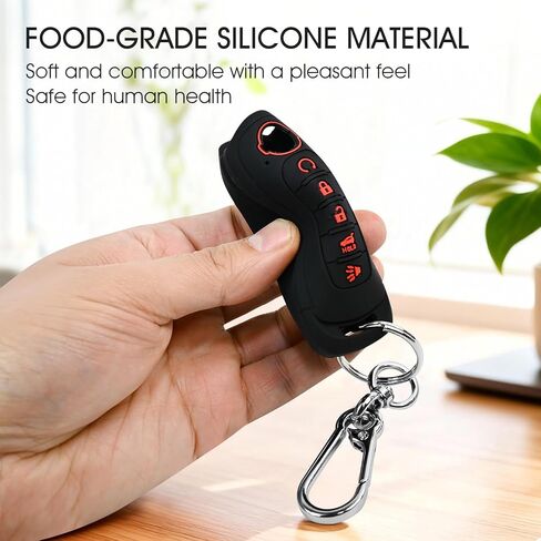 2 Pack Silicone Key Fob Cover,Black Keychain Covers with 5 Buttons Compatible with 2023-2025 Nissan Rogue Pathfinder in Kuwait