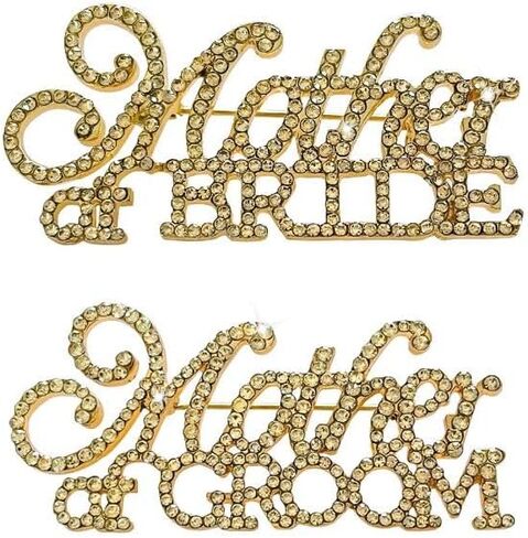 Rhinestone Pin Set - Mother of the Bride & Mother of the Groom in Saudi Arabia