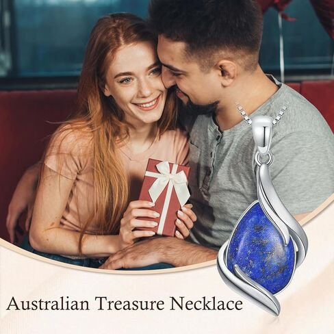 Teardrop Necklace for Women 925 Sterling Silver Gemstone Pendant Fine Jewelry Birthday Gifts for Women in Saudi Arabia