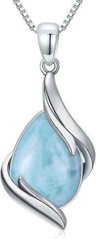 Teardrop Necklace for Women 925 Sterling Silver Gemstone Pendant Fine Jewelry Birthday Gifts for Women in Saudi Arabia