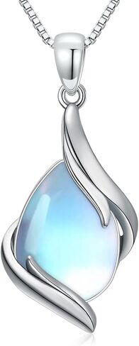 Teardrop Necklace for Women 925 Sterling Silver Gemstone Pendant Fine Jewelry Birthday Gifts for Women in Saudi Arabia