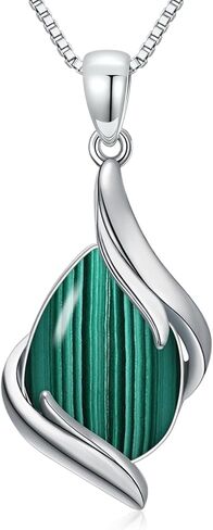 Teardrop Necklace for Women 925 Sterling Silver Gemstone Pendant Fine Jewelry Birthday Gifts for Women in Saudi Arabia
