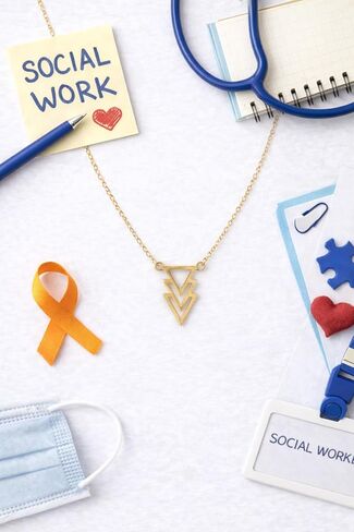 VIY Personal Card Social worker gifts for women, Social worker appreciation gifts, School social workers necklace, MSW graduation gift, SW month gift in Kuwait