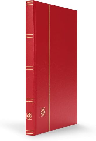 Lighthouse Stockbook DIN A5, 32 black pages, non-padded cover, red in Kuwait