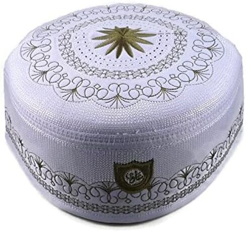 Alwee ALW005 Muslim Prayer Hat Beanie Men Islam Kufi Headwear Skull Cap Ramadan Eid Gift in Kuwait