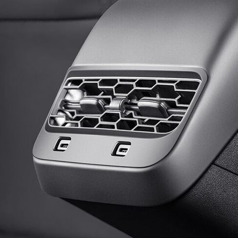 غطاء فتحة تهوية لمنفذ وحدة التحكم المركزية بالمقعد الخلفي متوافق مع طراز Tesla Y/3 2016-2023، غطاء غطاء لف فتحة تدفق الهواء للمقعد الخلفي، شبكة تهوية مكيف الهواء للمقعد الخلفي للطراز Y/3 2016-2023 in Kuwait