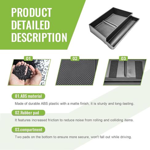 Center Console Drawer Organizer Compatible with Honda Pilot 2016-2022/ Ridgeline 2017-2024/ Passport 2019-2025 Interior Accessories, Armrest Hidden Storage Box Insert Compartment Tray, Black in Saudi Arabia