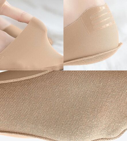 5 عبوات من الجوارب غير المرئية للنساء، غير قابلة للانزلاق، بطانة غير مرئية، جوارب حريرية رفيعة للأحذية المسطحة، بطانة خفيفة الوزن ومنخفضة القطع غير قابلة للانزلاق مخفية للنساء [3 عاري + 2 أسود] in Kuwait