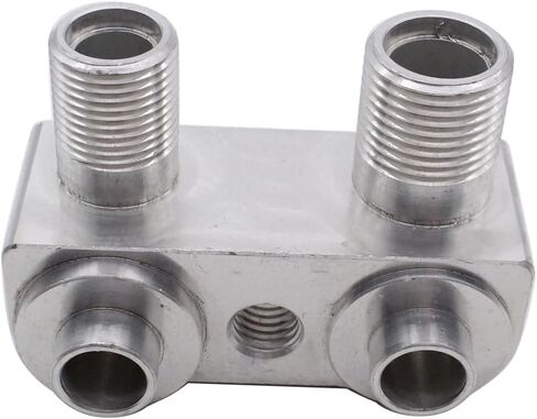 1 pc SHLPDFM Silver 6061-T6 Billet Aluminum LSX LS1 Swap New AC Compressor adapter 8AN/-10AN fittings fitting CNC Machined in Saudi Arabia