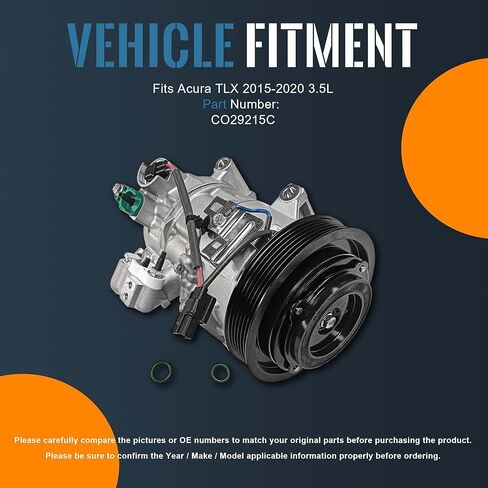 CO29215C A/C Air Conditioner AC Compressor W/Clutch for Acura TLX 2015-2020 3.5L in Saudi Arabia