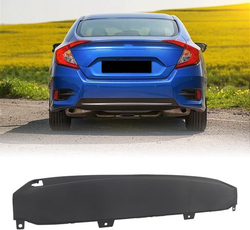 Rear Bumper Valance Compatible with 2016-2018 Honda Civic, Plastic Bumper Cover Garnish Replacement for 71502TBAA00, HO1195110 in Kuwait