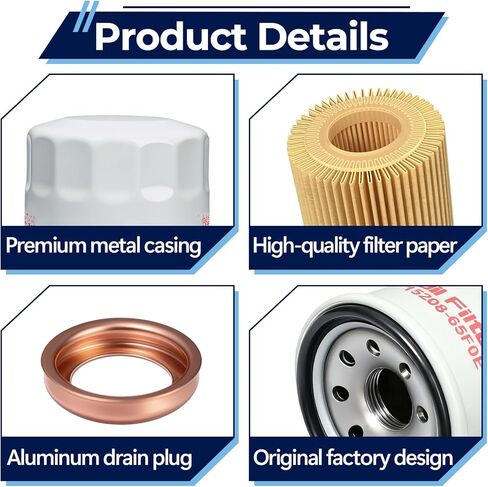 4 قطع فلاتر زيت المحرك 15208-65F0E مع حشية سدادة تصريف 11026-JA00A، متوافقة مع نيسان إنفينيتي روج فرونتير باثفايندر كويست مورانو تيتان سينترا in Kuwait