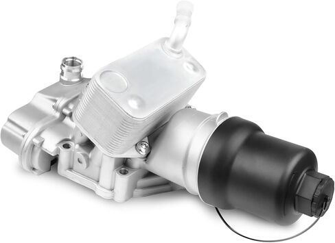 Oil Cooler Filter Housing with Oil Cooler Compatible with VW Jetta GTI Golf R Passat Compatible with Audi A3 A4 TT TTS 2.0T Replacement for #06F115397K in Saudi Arabia
