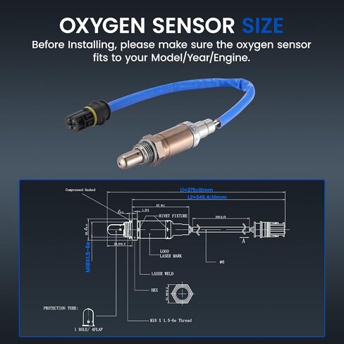 Oxygen O2 Sensor 13782 Compatible with Mercedes-Benz ML320/ML430/ML55 AMG, E320/E430, S500/S600, CL500/CL600, SL500/SL600 Oxygen Sensor Replaces 0005407417, 0005408117, 0015402817, 15202, 1PCS in Saudi Arabia