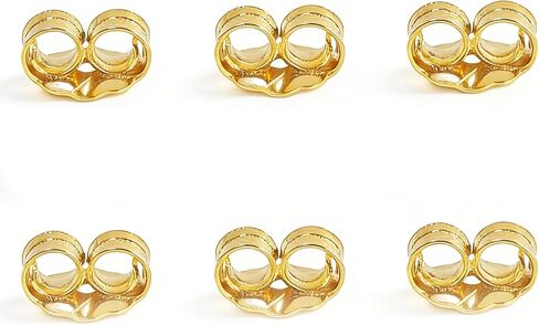 Orgrimmar 14K Gold Earring Back Yellow Ear Locking Earring Backs Replacements (3 Pairs) in Kuwait