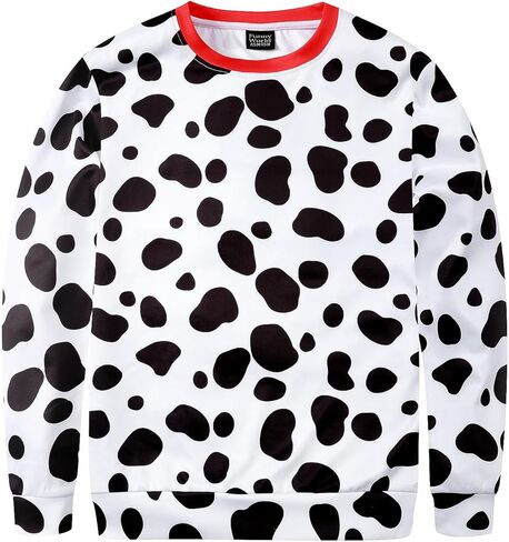 Funny World Men's Animal Print Sweatshirts Long Sleeve Graphic Halloween Cosplay Shirts in Saudi Arabia