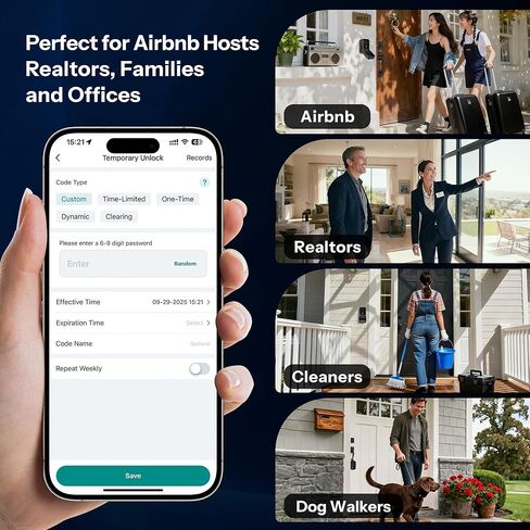 Smart Key Lock Box Fingerprint, Waterproof Key Safe with Tuya App Control, Wall Mount & Shackle for Airbnb, Realtors & Families Shackle for Airbnb, Realtors & Families in Saudi Arabia