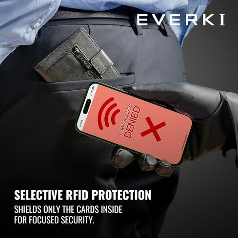 EVERKI Executive Travel Bundle – 15.6 Inch Onyx Laptop Backpack Navy (EKP132N), RFID Slim Wallet & Mesh Travel Cord Organizer, Premium Laptop Backpack & Accessories, Business Essentials for Men in Kuwait