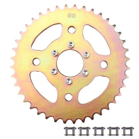 40T High Speed Rear Chain 6 Hole Sprocket # 40 41 420 Replacement for CT100U Coleman CC100X Baja Doodle Bug DB30 Mega Moto MMB80 MMB105 105CC for Motovox MBX10 Mini Bike High-Strength Parts in Kuwait